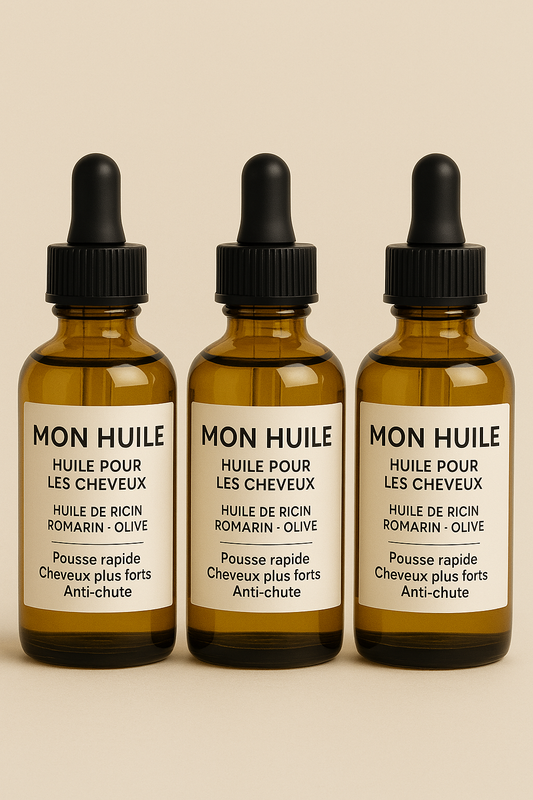 Lot de 3 Sérums de Pousse (Croissance) Cheveux & Barbe – 100% Naturel